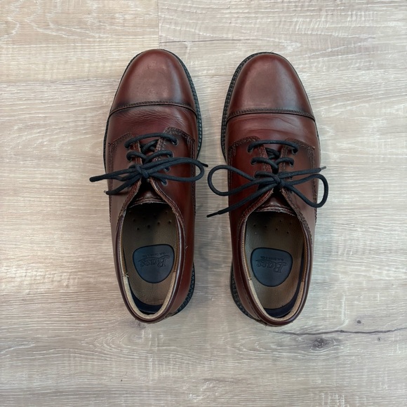 G.H. Bass & Co Webster Brown Leather Cap Toe Oxford Dress Shoes Lace Up Size 10W - Picture 5 of 9